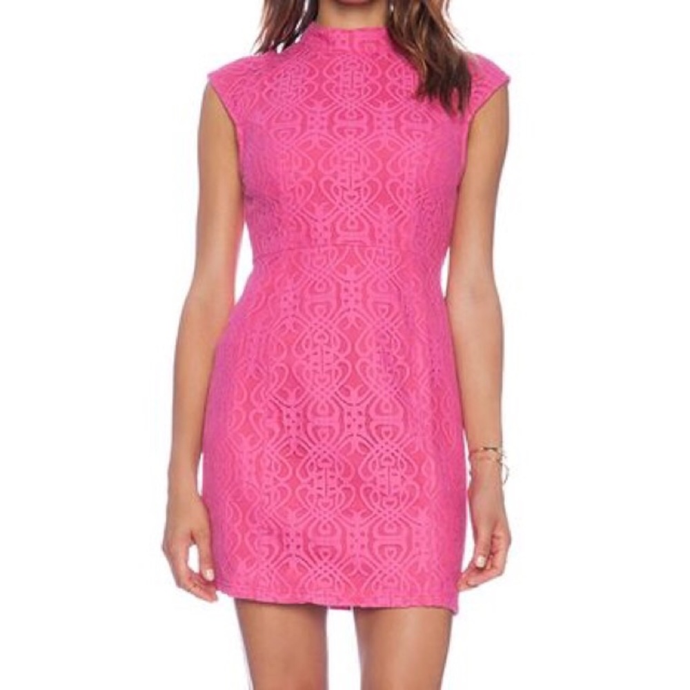 MINKPINK Pink Lace Dress
